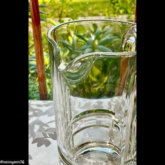 ▪️VTG▪️1990's Elegant Heavy Cut Crystal Minimalist Pitcher - Picture 4 of 7